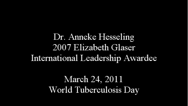 Dr. Anneke C. Hesseling - World TB Day